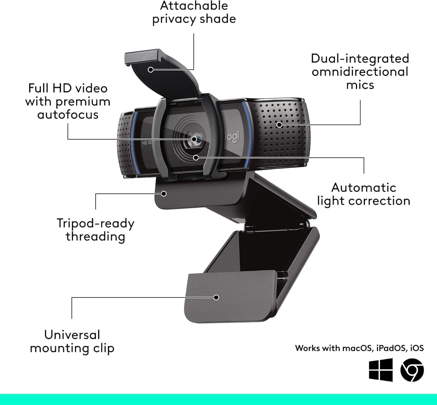 Webcam Logitech C920e Business Full Hd 1080p/30fps
