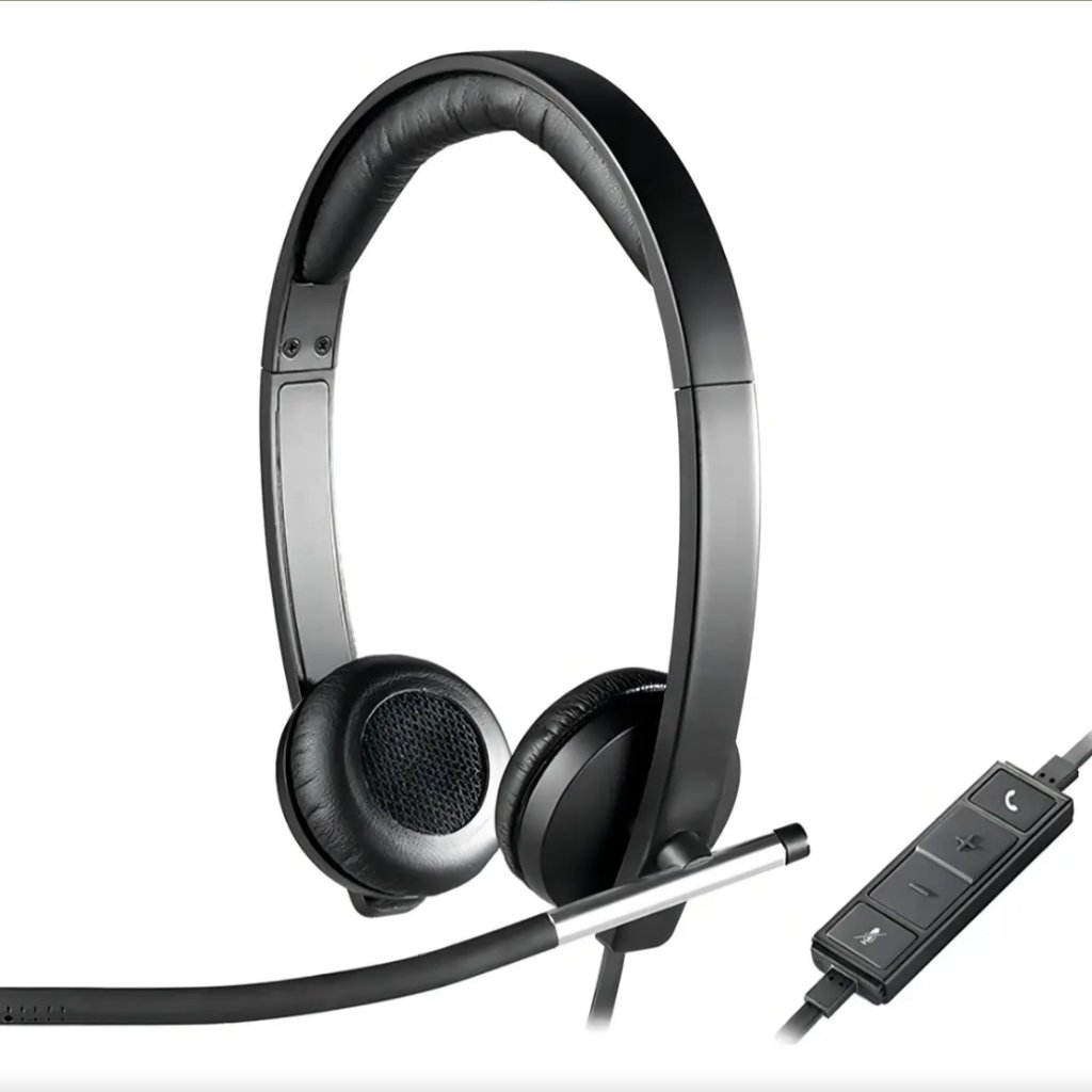 HEADSET LOGITECH STEREO, H570E, Logitech, USB Headset Stereo H570e 981-000574, Preta